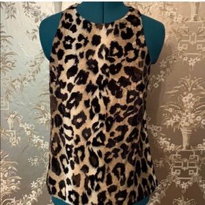Trina Turk Leopard Print Sleeveless Top